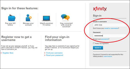Sign-in Screen has fields for email (or username) and password.