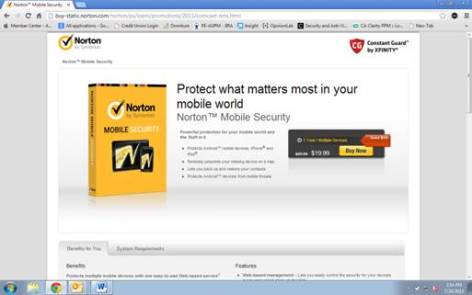 XFINITY Constant Guard - purchasing Norton Mobile Security from the ...