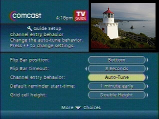 The auto tune option is selected