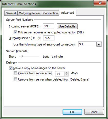 Outlook Express - Test Account Settings Window - Check the settings by clicking Test Account Settings on the Internet Email Settings screen. After the test is completed, click Close.