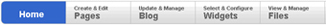 Comcast personal website - top navigation bar - Home selected
