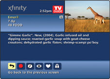 A summary of a program is displayed