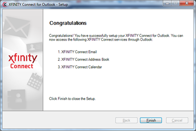 A congratulatory screen displays a button labeled finish