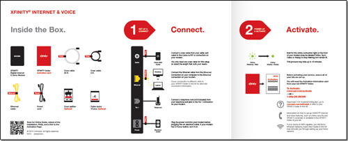 Installation instructions from the quick start guide are displayed