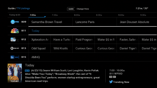 X1: Guide - Add a Channel to Favorites