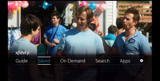 Main Menu displays with prompt to seletc Saved option.