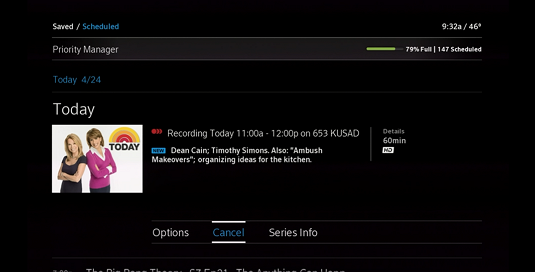 Your chosen title displays with option to click Cancel to stop the recording.