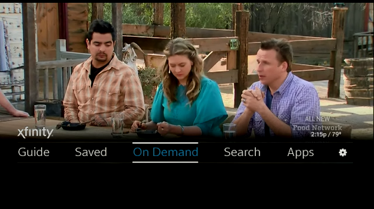 The On Demand menu is the third option from the left in the main menu.