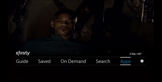 The Apps option is selected from the Main Menu.
