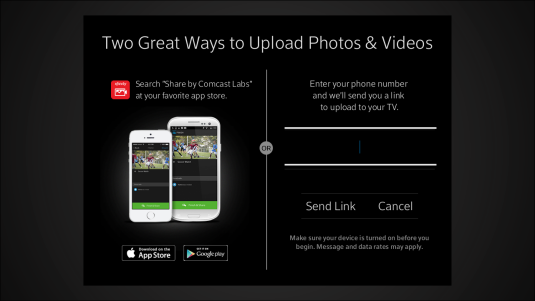 Information on uploading content from a mobile device is displayed.