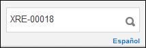 XRE-00018 error code is displayed entered into the search box.
