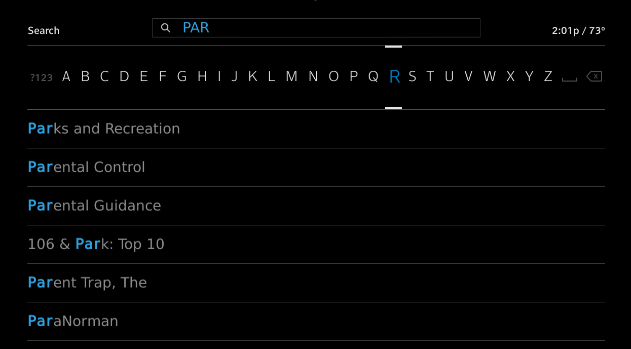 New X1 Platform Search Screen