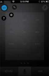 XFINITY X1 Remote app - Search screen