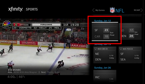Navigating the different games for which information is available.