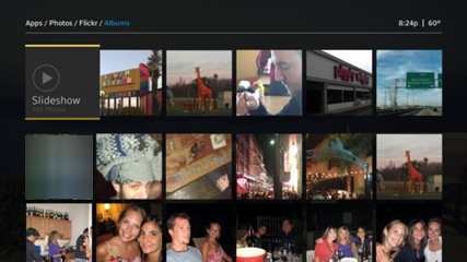 X1 Photos app - Flickr - Slideshow option