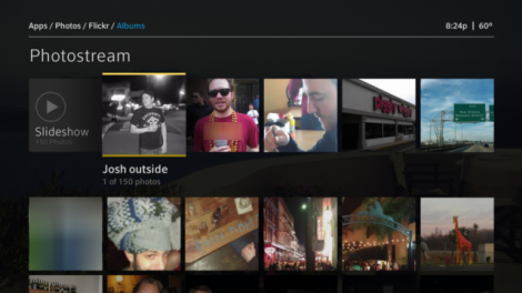 X1 Photos app - Flickr - Hover/Photo caption displayed