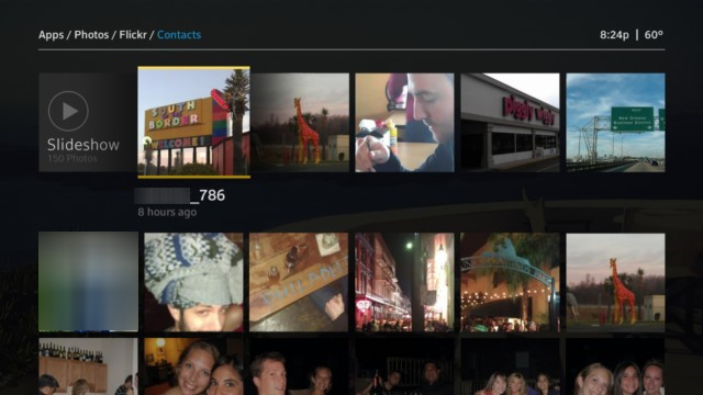 X1 Photos app - Flickr - Your Photos/Slideshow page