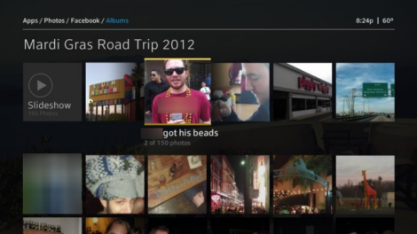 X1 Photos app - Facebook Albums Slideshow with caption