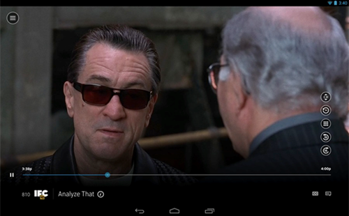 XFINITY TV app sign-in process: App is now streaming content.