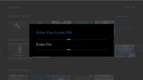 There will be an "Enter Your Locks PIN" prompt in the center and below it there will be a place for you to enter your Pin next to "Enter Pin."