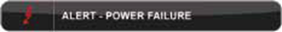 An alert message indicating that there has been a power failure is displayed