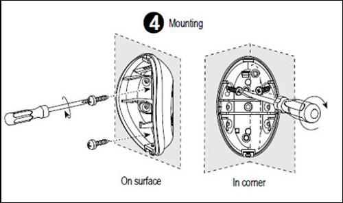 XFINITY Home Control - Motion Sensor installation diagram, step 4