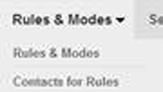 XFINITY Home Subscriber Portal - Rules & Modes drop-down menu