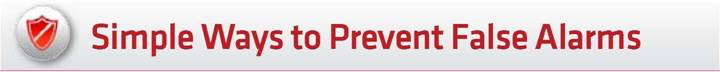 banner reading "Simple ways to prevent false alarms"