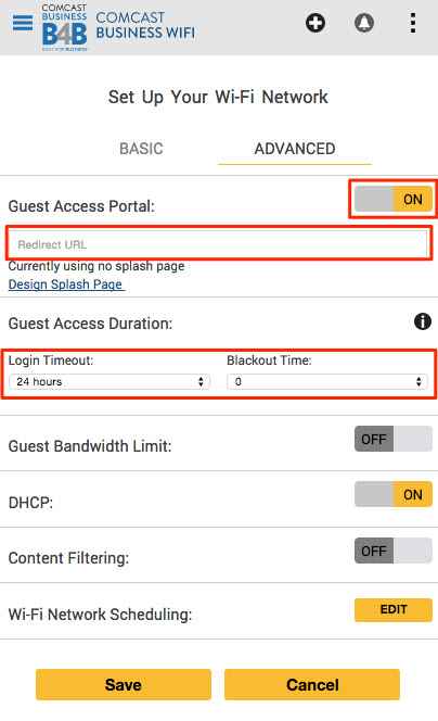 Comcast Business Configure The Landing Page For Your Business WiFi Comcast Business Configure The Landing Page For Your Business WiFi