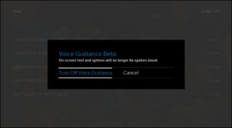 how to turn off voice guidance on sceptre tv