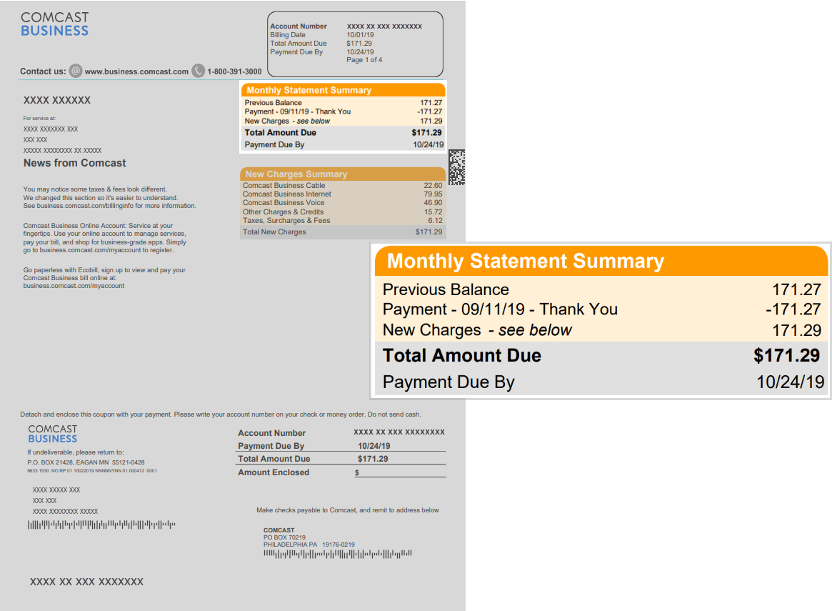 Comcast Cable Bill